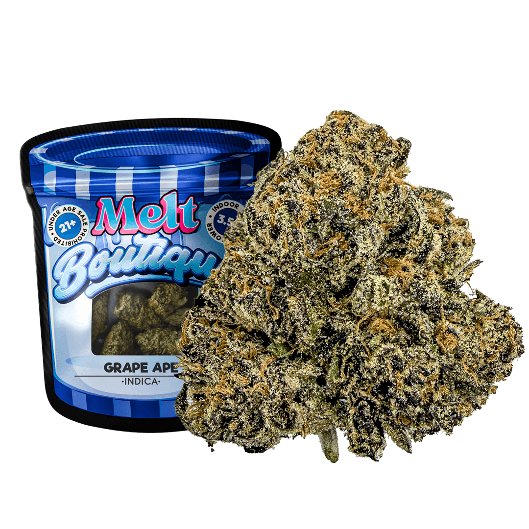 Grape Ape THCA Flower – Indica Cannabi  | 3.5g Boutique Craft Flower by Melt - Melt