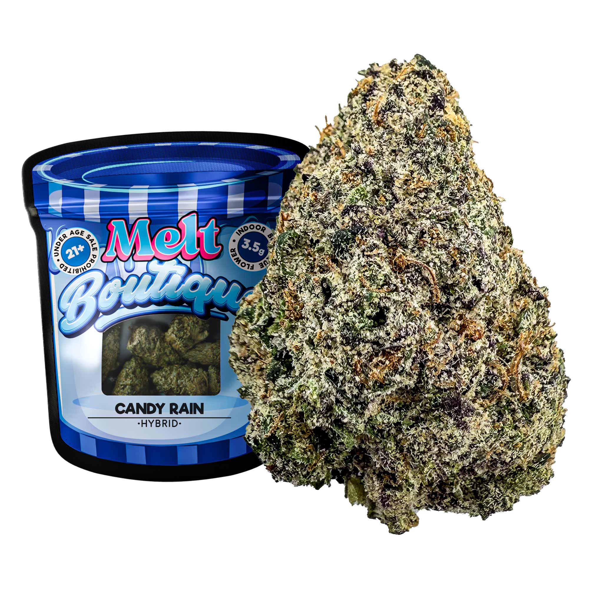 Candy Rain THCA Flower - Premium Boutique Craft Hybrid Cannabi  Bud - Melt