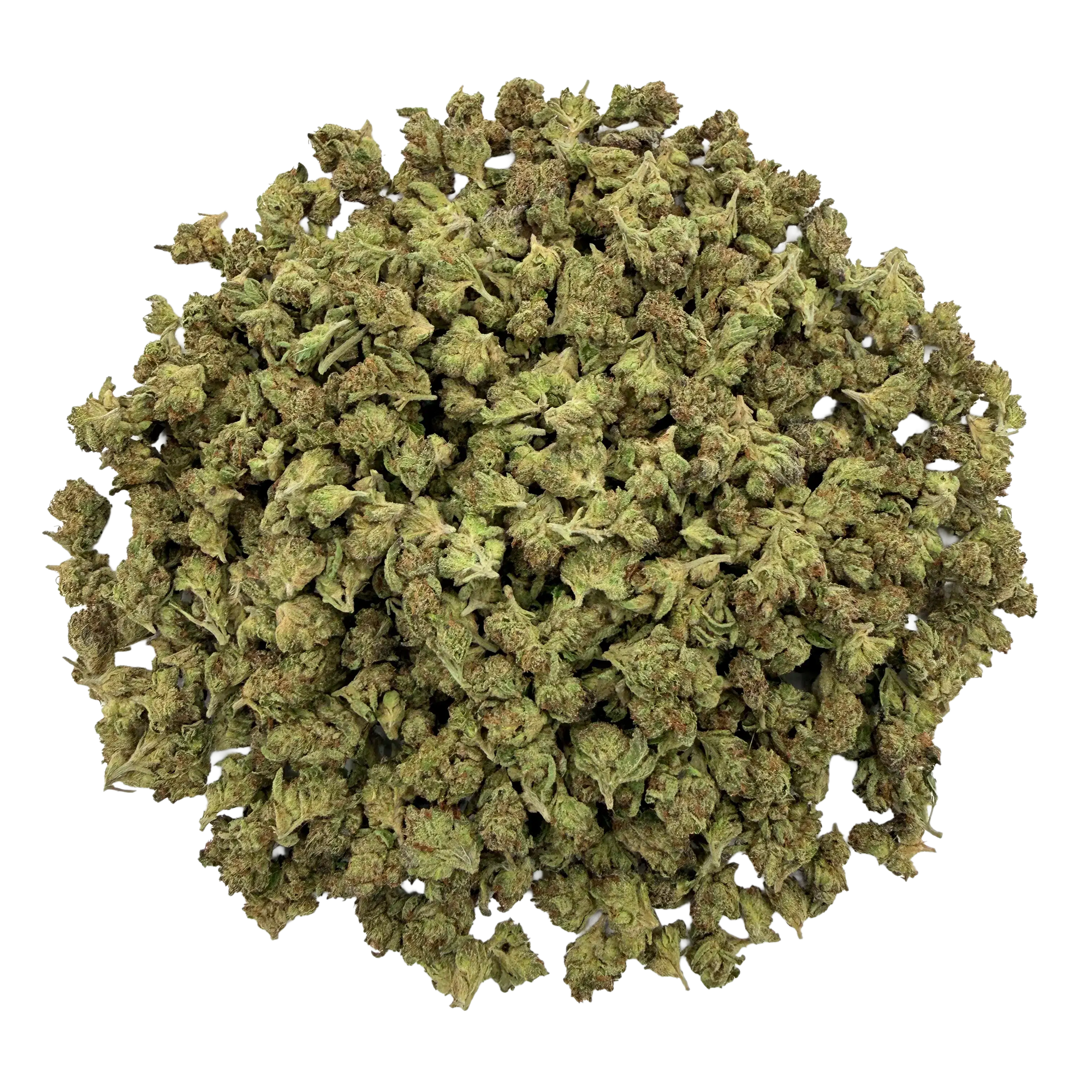 Lollipop small buds closeup showing trichomes and quality